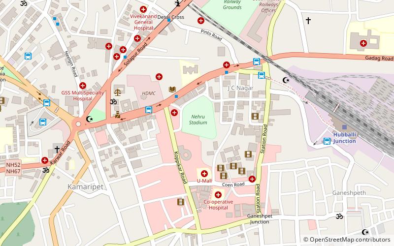 fact stadium hubballi dharwar location map