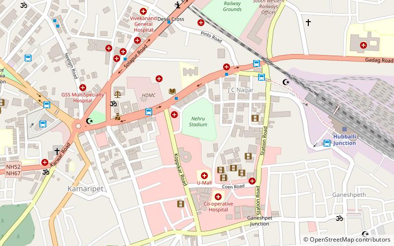 Nehru Stadium location map