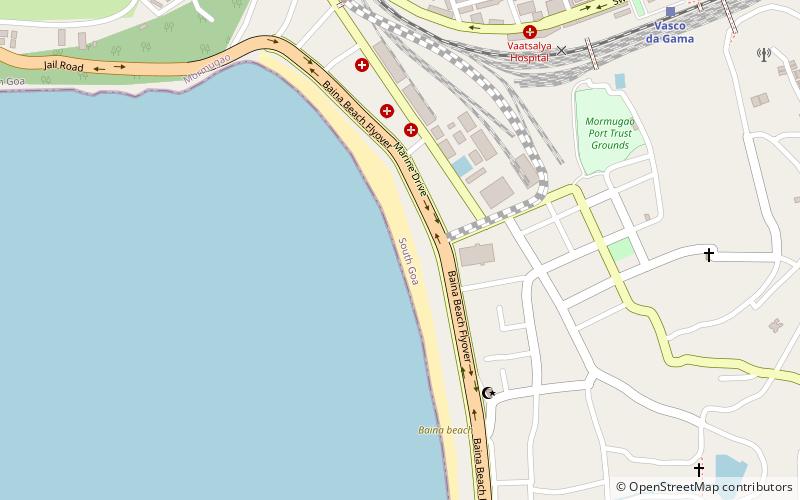 baina beach vasco da gama location map