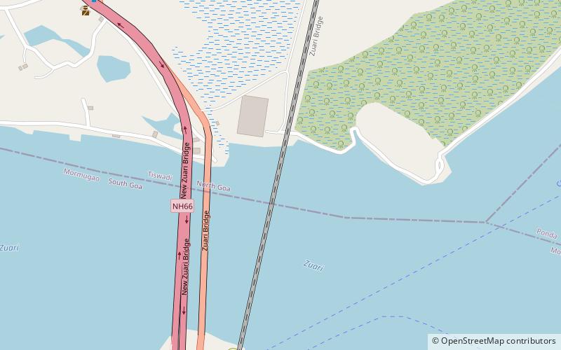 Zuari Bridge location map