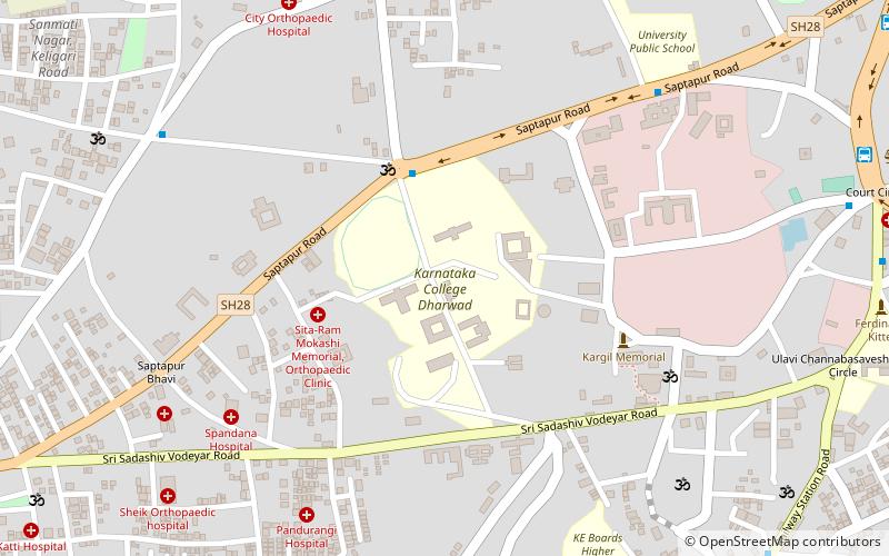 karnatak college dharwar hubballi dharwad location map