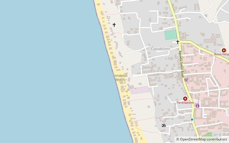 Candolim Beach location map