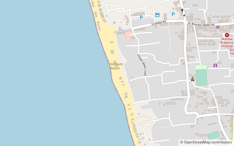Calangute Beach location map