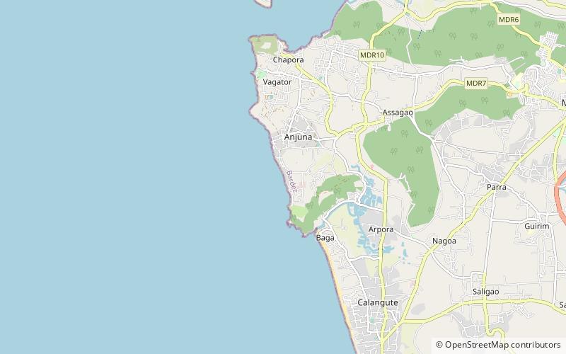 Anjuna Beach location map