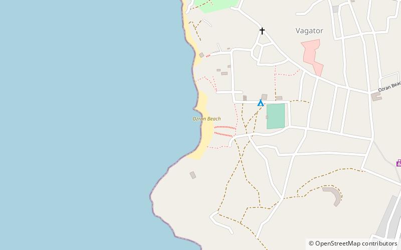 ozran beach vagator location map