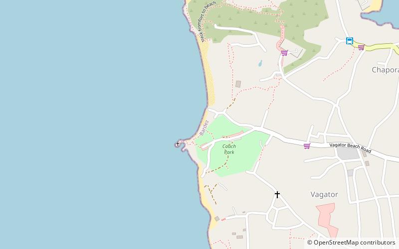 Vagator Beach location map