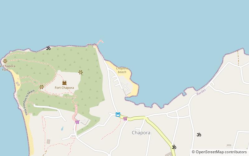 chapora beach vagator location map