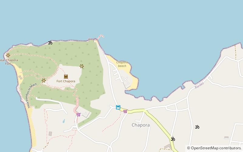 Chapora Beach location map