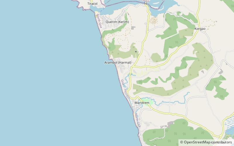 arambol beach location map