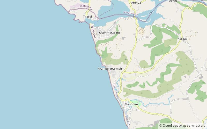 arambol beach mountain location map
