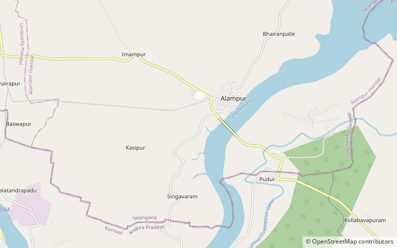 Alampur Papanasi Temples location map