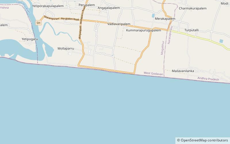 Perupalem Beach location map