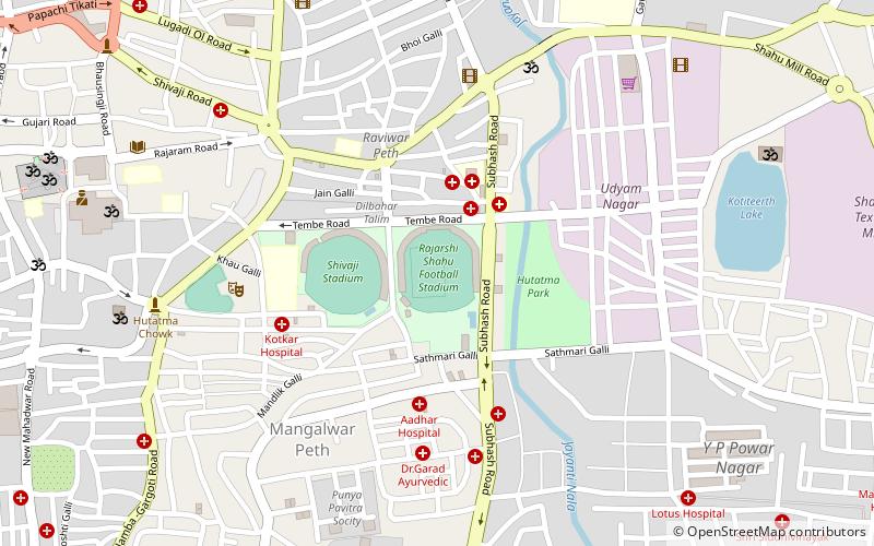 rajarshi shahu stadium kolhapur location map