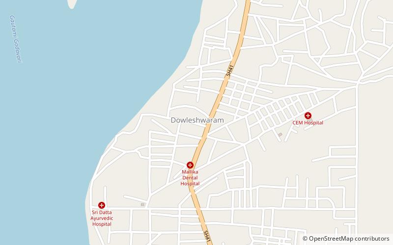 Dowleswaram location map