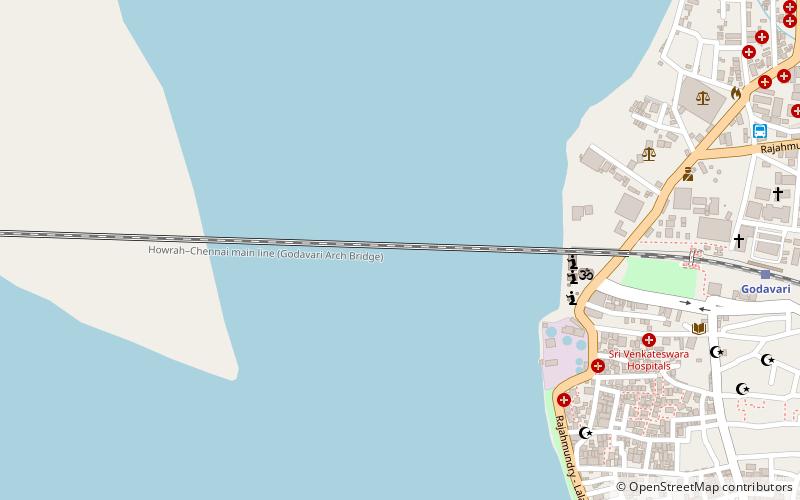 Old Godavari Bridge location map