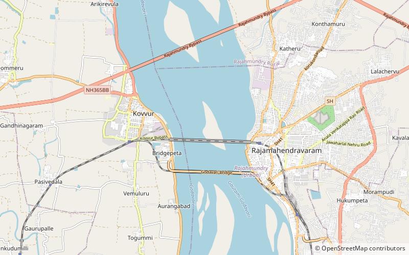Godavari Arch Bridge location map