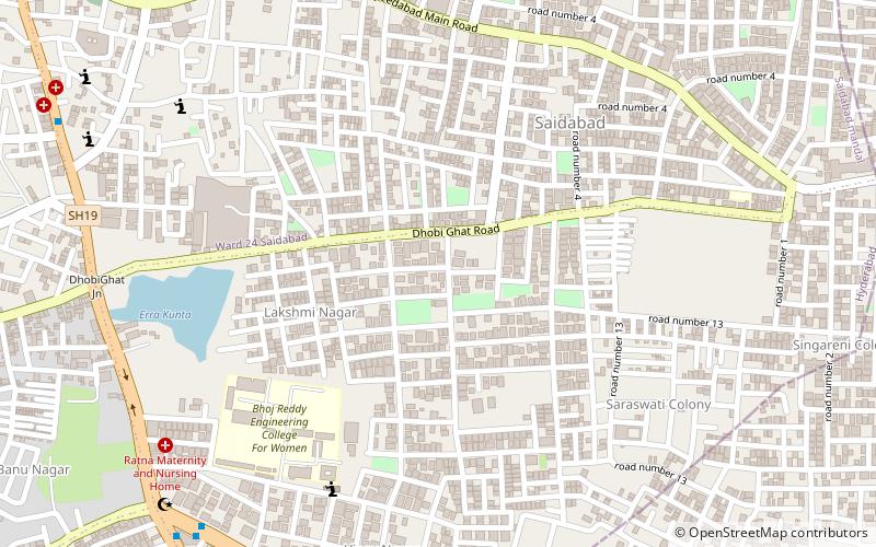 santoshnagar hyderabad location map