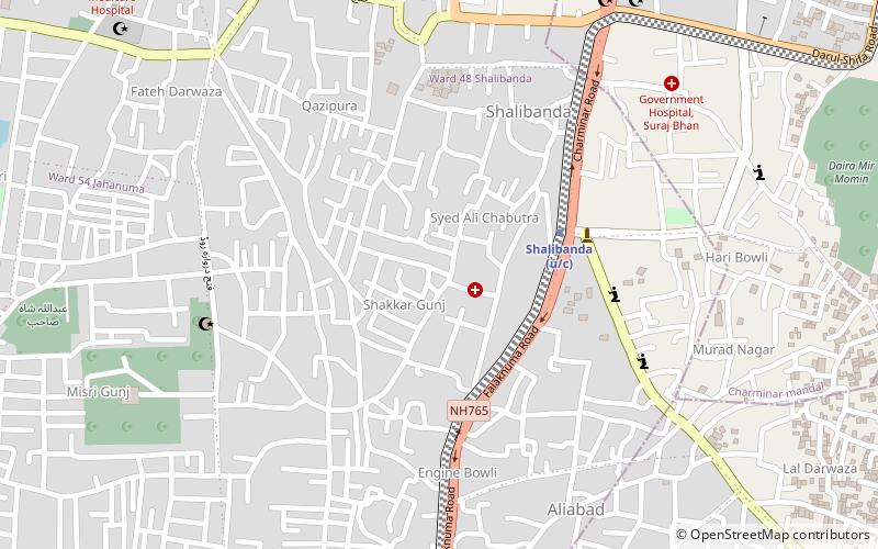 shah ali banda hajdarabad location map