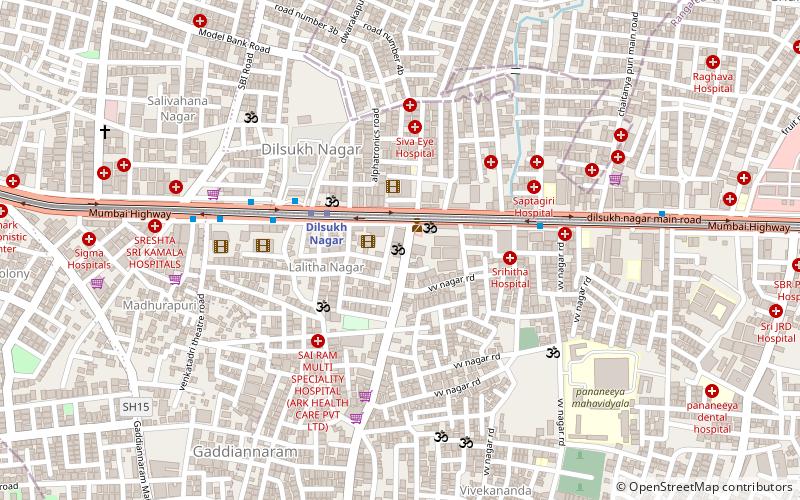 sai baba temple hajdarabad location map
