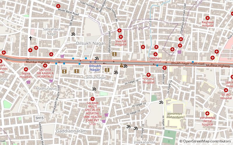 sai baba temple hyderabad location map