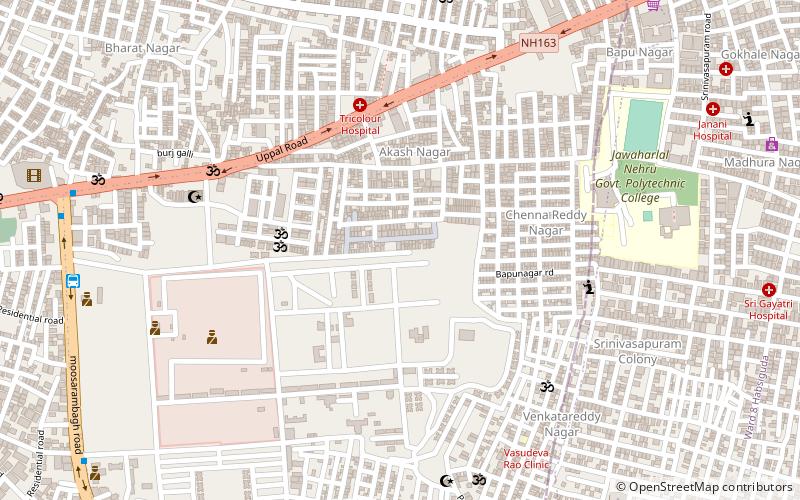 shivam road hajdarabad location map