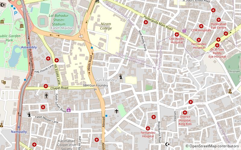 st josephs cathedral hyderabad location map