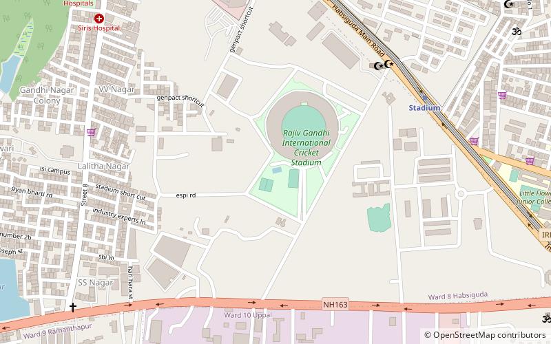 Rajiv Gandhi International Cricket Stadium location map
