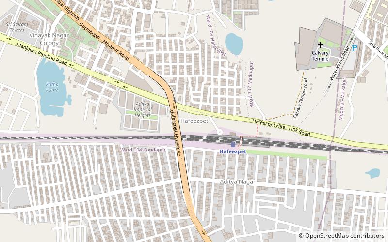 Hafeezpet MMTS Station location map