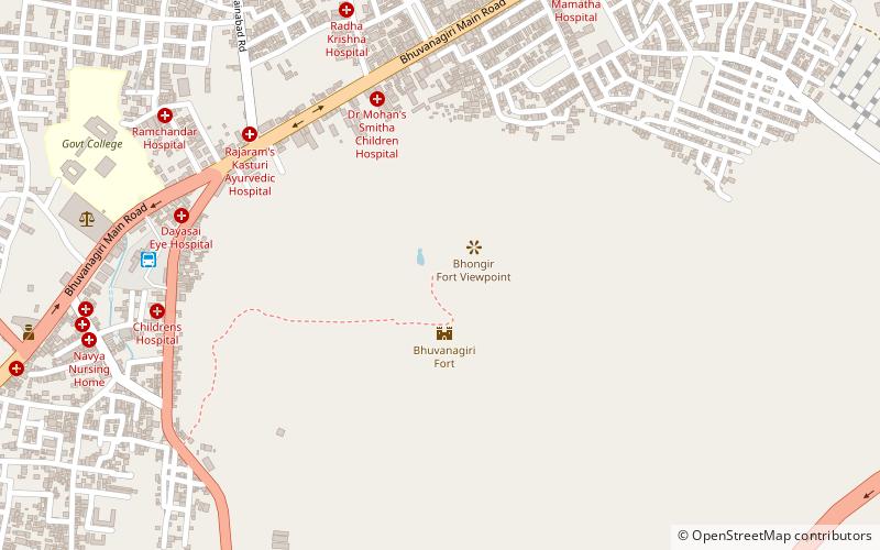 Bhongir Fort location map