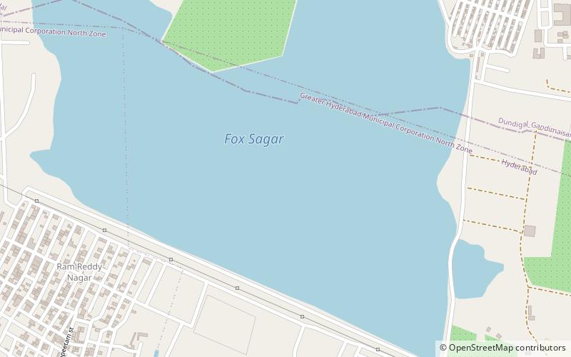 fox sagar lake hajdarabad location map