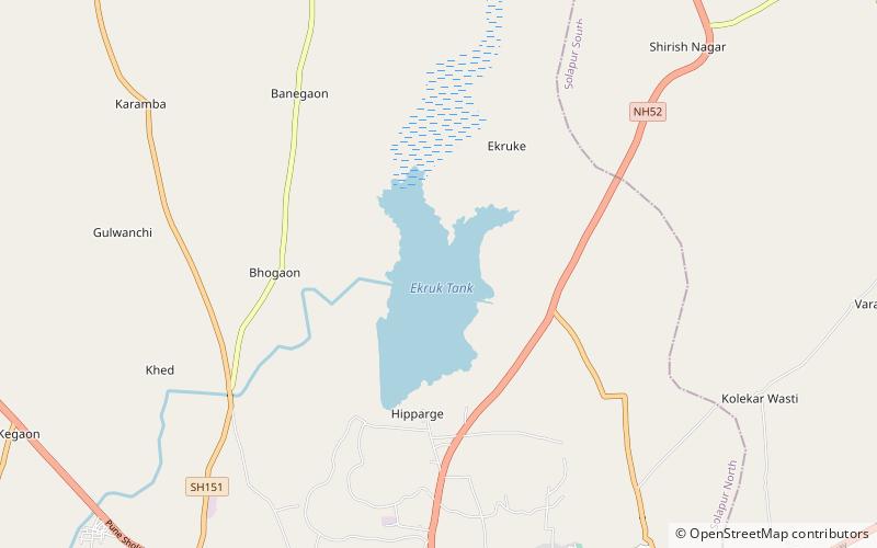 ekrukh dam solapur location map