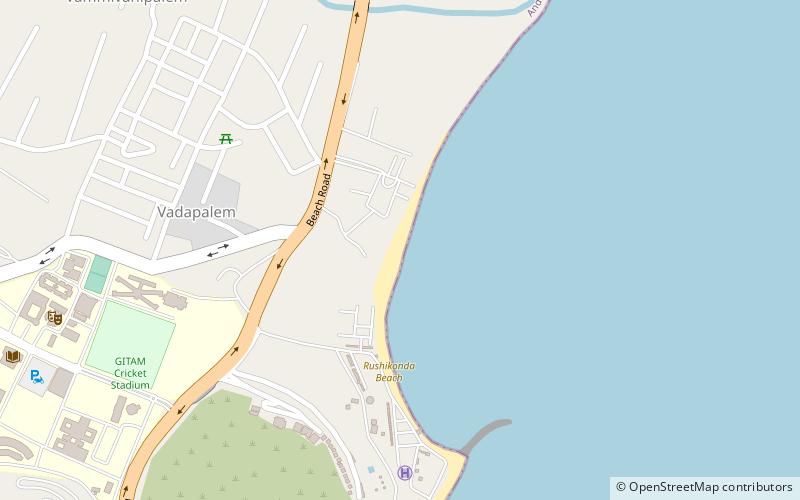 Rushikonda Beach location map