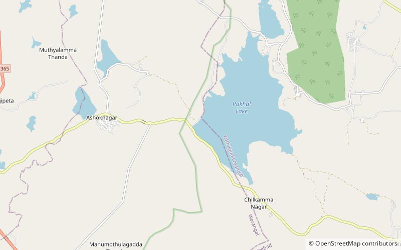 Pakhal Lake location map