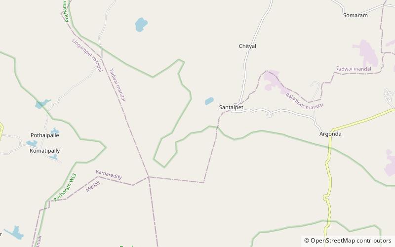 Pocharam Wildlife Sanctuary location map