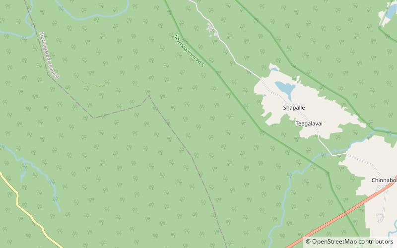 Eturnagaram Wildlife Sanctuary location map