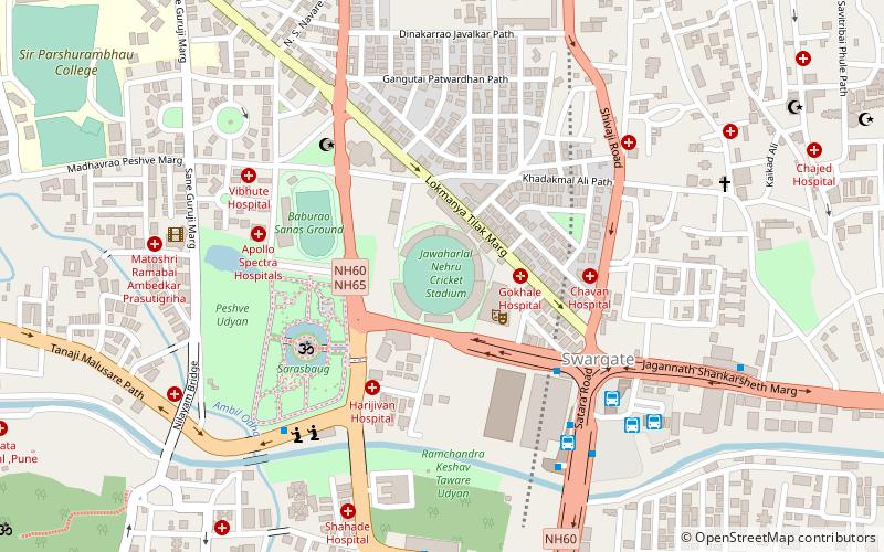 nehru stadium pune location map