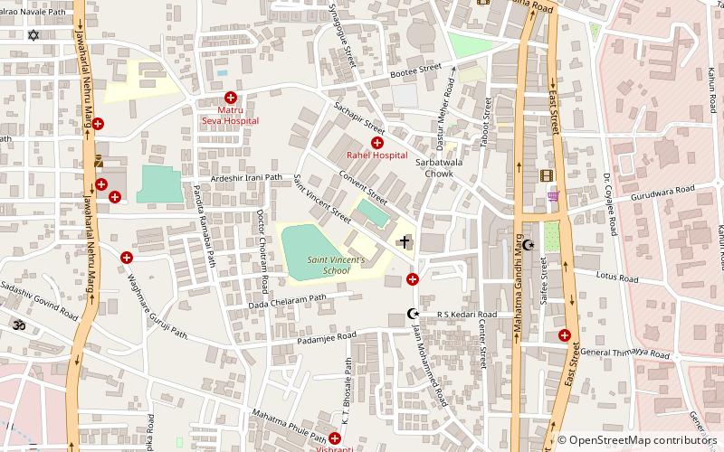 xaviers church pune location map