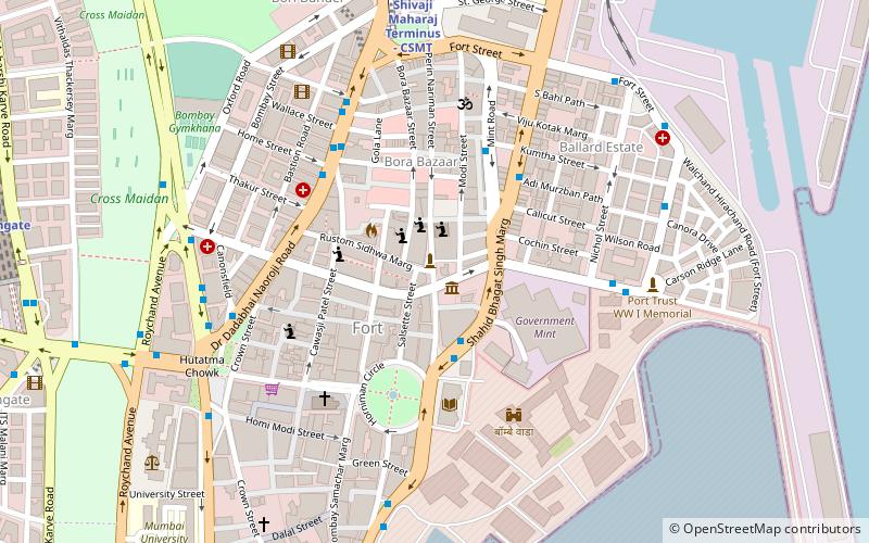 mulji jetha fountain mumbaj location map