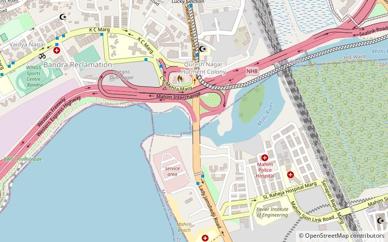 Mahim Causeway location map