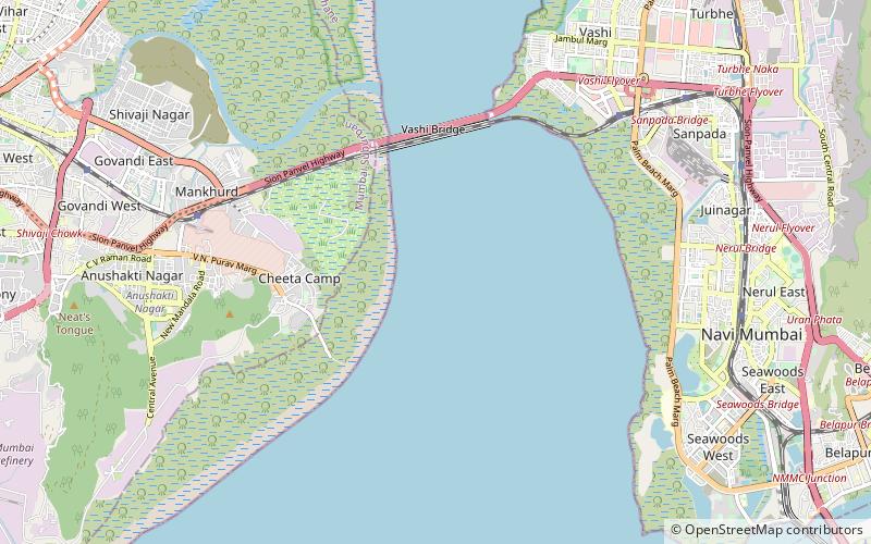Vashi Bridge location map