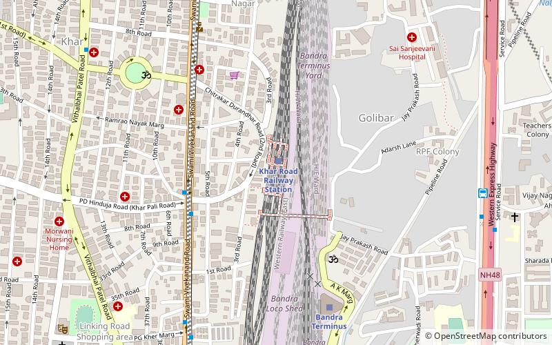 khar danda bombay location map