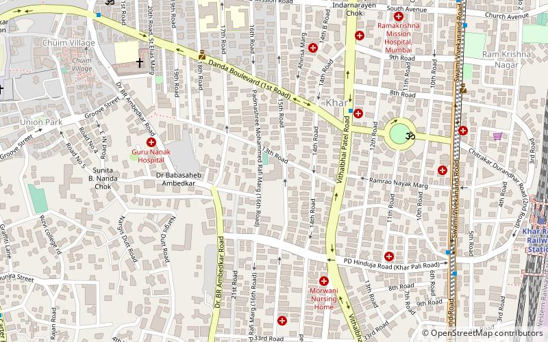 hindu gymkhana ground mumbaj location map