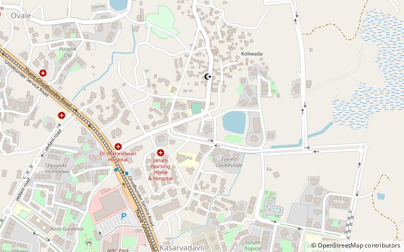 Kasarvadavali location map
