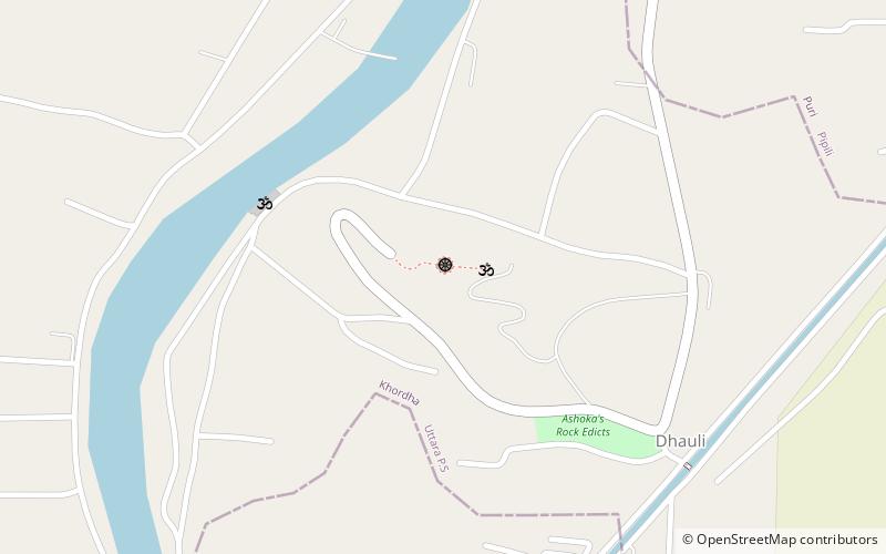 dhauli giri bhubaneswar location map
