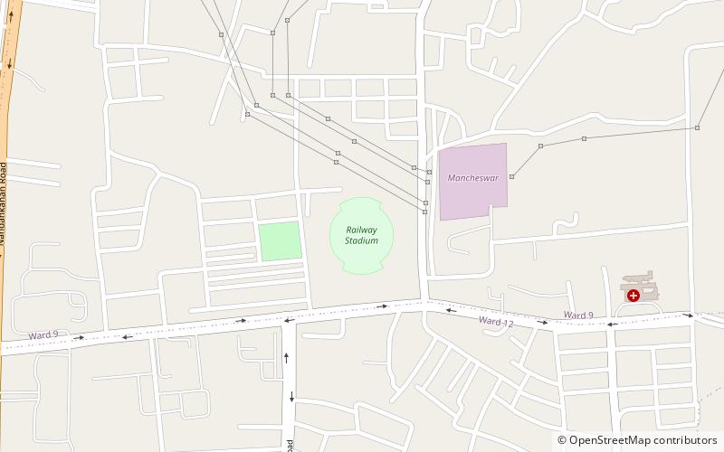 east coast railway stadium bhubaneswar location map