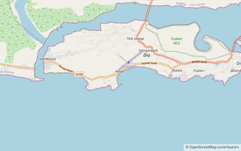 Nagoa Beach location map
