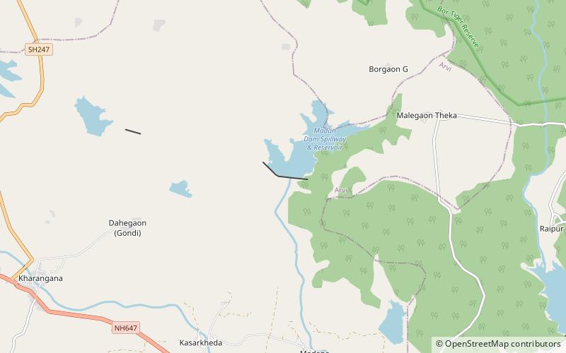 madan dam sanktuarium dzikiej przyrody bor location map