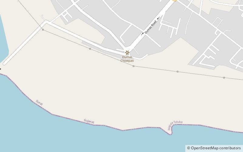 Dumas Beach location map