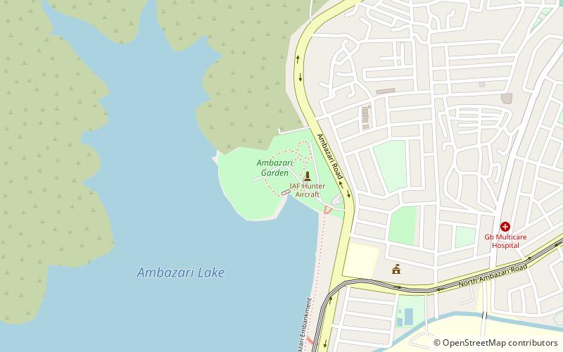 ambazari lake and ambazari garden nagpur location map