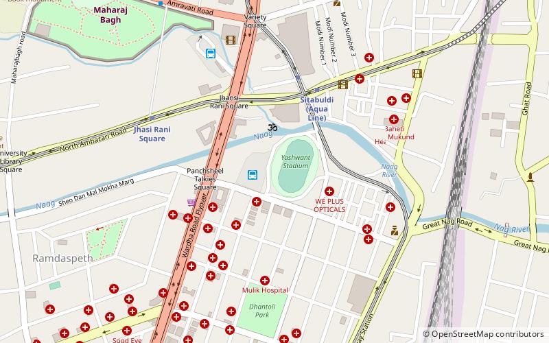 Yashwant Stadium location map